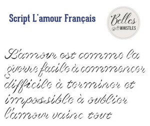 Script d'amour Français | Dixie Belle Stencil