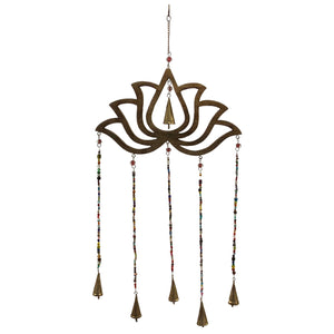 "Groove Catcher" Lotus Flower Beaded Bell Wind Chime