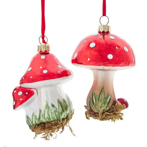 Glass Mushroom Ornament
