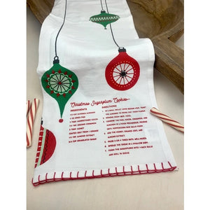 Tea Towel with Christmas Cookie Recipe