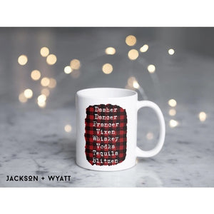 Reindeer and Drinks Joke Mug