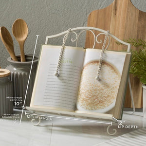White Cookbook Stand