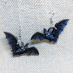 Black Bat Earrings