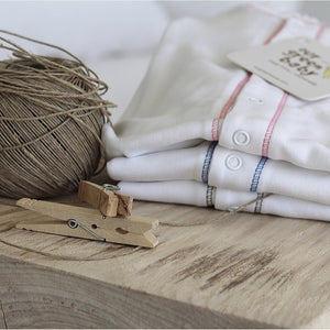 Organic Footed Pajama With Colored Stitching