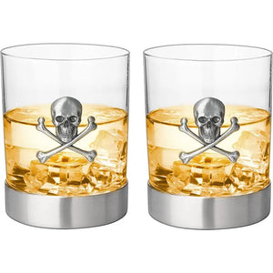 11oz Skull Whiskey Glasses