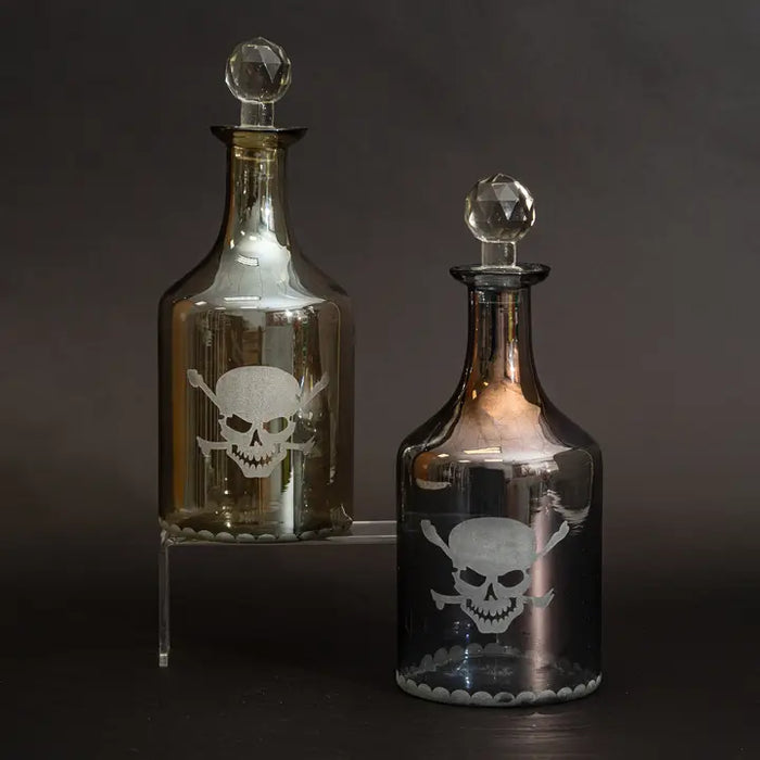 Skull Crystal Top Decanter Bottle