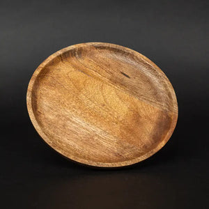 Natural Wood Round Tray
