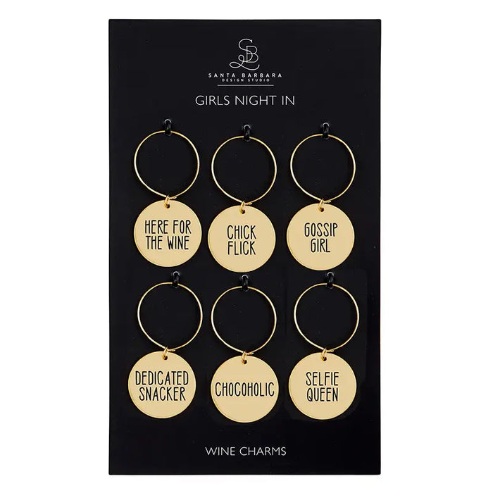 Gold Wine Charms