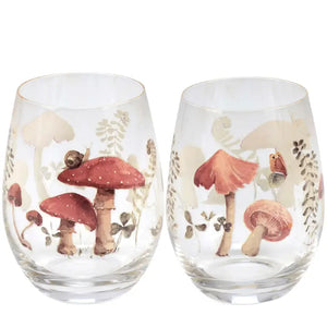 Mushroom Stemless Wine Glass