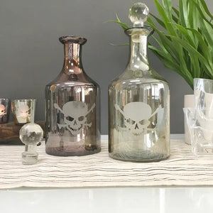 Skull Crystal Top Decanter Bottle