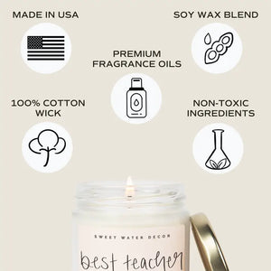 Best Teacher Ever 9oz Soy Candle