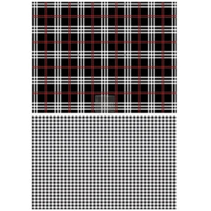 Redesign With Prima/ Gingham Black Redesign Decor Transfers