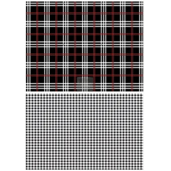 Redesign With Prima/ Gingham Black Redesign Decor Transfers