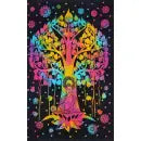 Tree Of Life Buddha Meditation Tapestry multi Rainbow