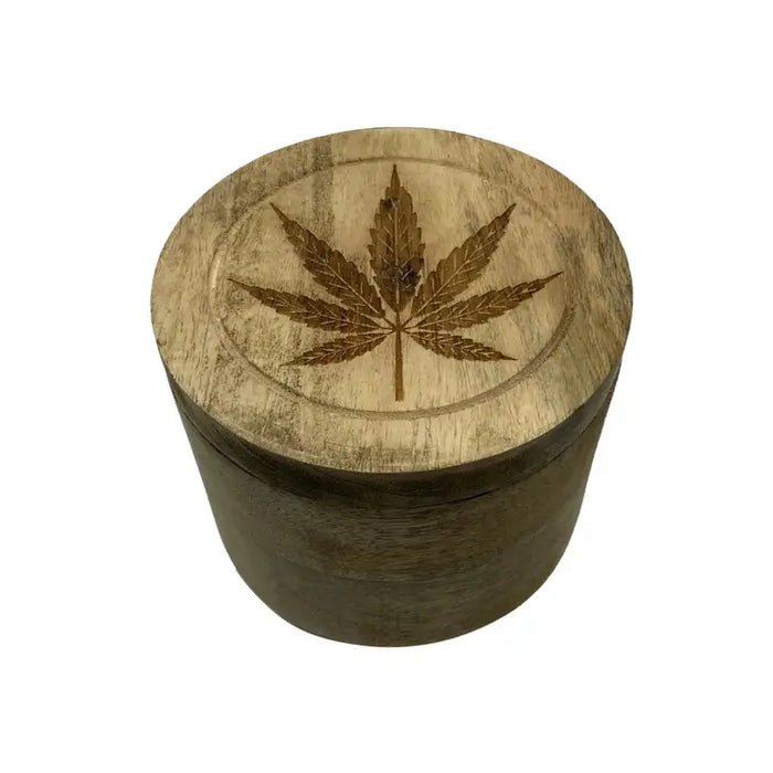 Branding Iron Laser Etched Cannabis-Design Covered Box