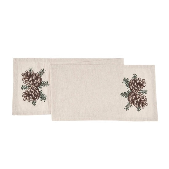 Lodge Pinecone Table Runner 13" x 72"
