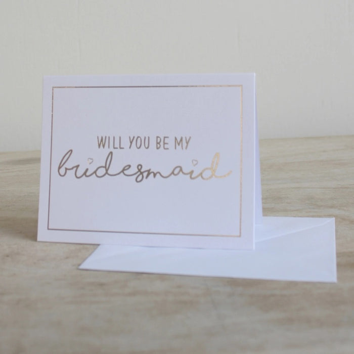 Be My Bridesmaid Script Notecard
