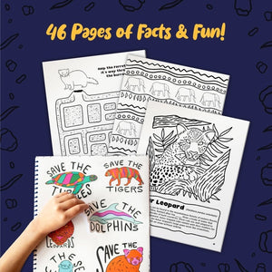 Endangered Animals Activity and Coloring Book