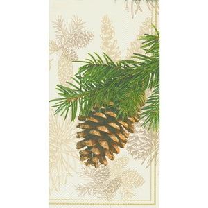 Fir Cone Cream Christmas Napkin