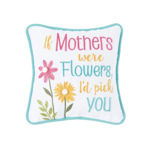 Mothers and Flowers Throw Pillow