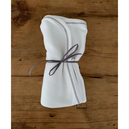 Organic Swaddle Blanket for Baby - Grey & White