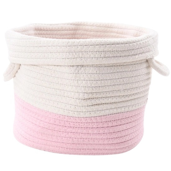 Rope Basket - Cotton Storage, Pink