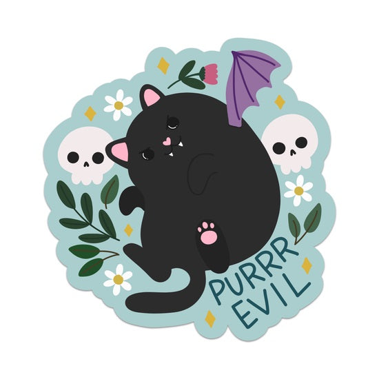 Purrr Evil Cat Sticker