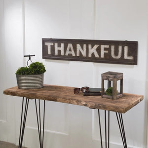 Rustic "Thankful" Wall Sign
