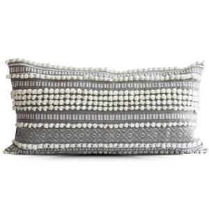 Moroccan Wedding Lumbar Pillow - Grey