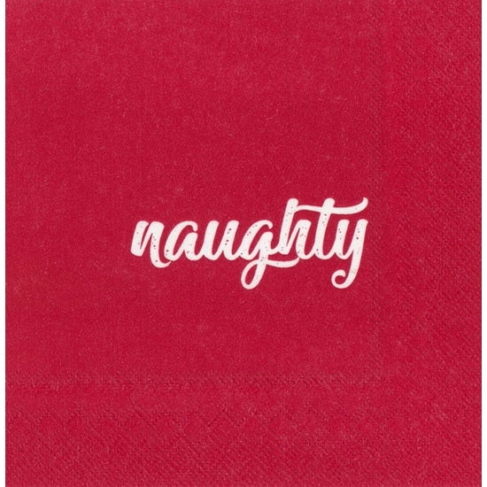 Christmas Paper Cocktail Napkins Naughty and Nice