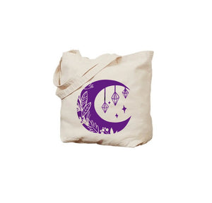 Crystal Moon Celestial Witch Print Tote Bag