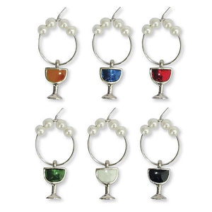 Colored Wine Glass My Glass Charms
