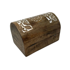 Hand-Carved Wooden Chest