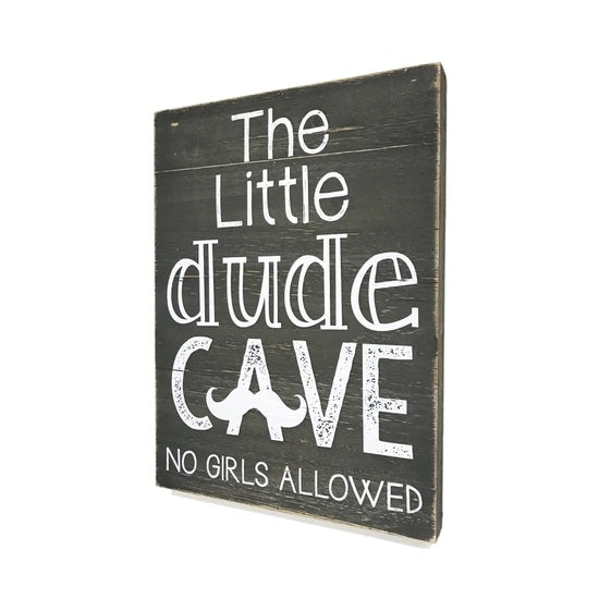 Little Dude Cave Wood Wall Plaque