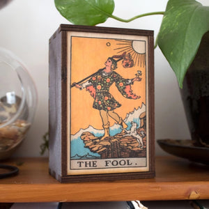 The Fool Woodcut Stash Box