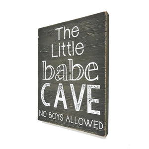Little Babe Cave Wood Wall Plaque
