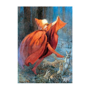 Moonlight Dance With The Rabbits Greeting Card