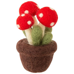 Felt Potted Mushroom Table Piece