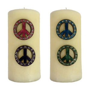 Peace Sign Candle Pin
